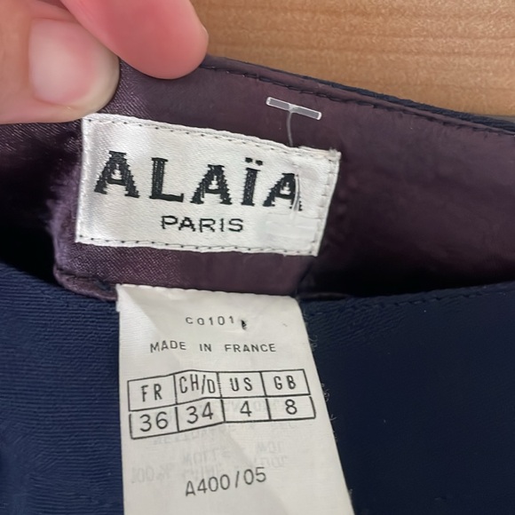 Alaïa Paris Textured High Rise Wide-leg Pants 100% wool pants - Picture 4 of 7